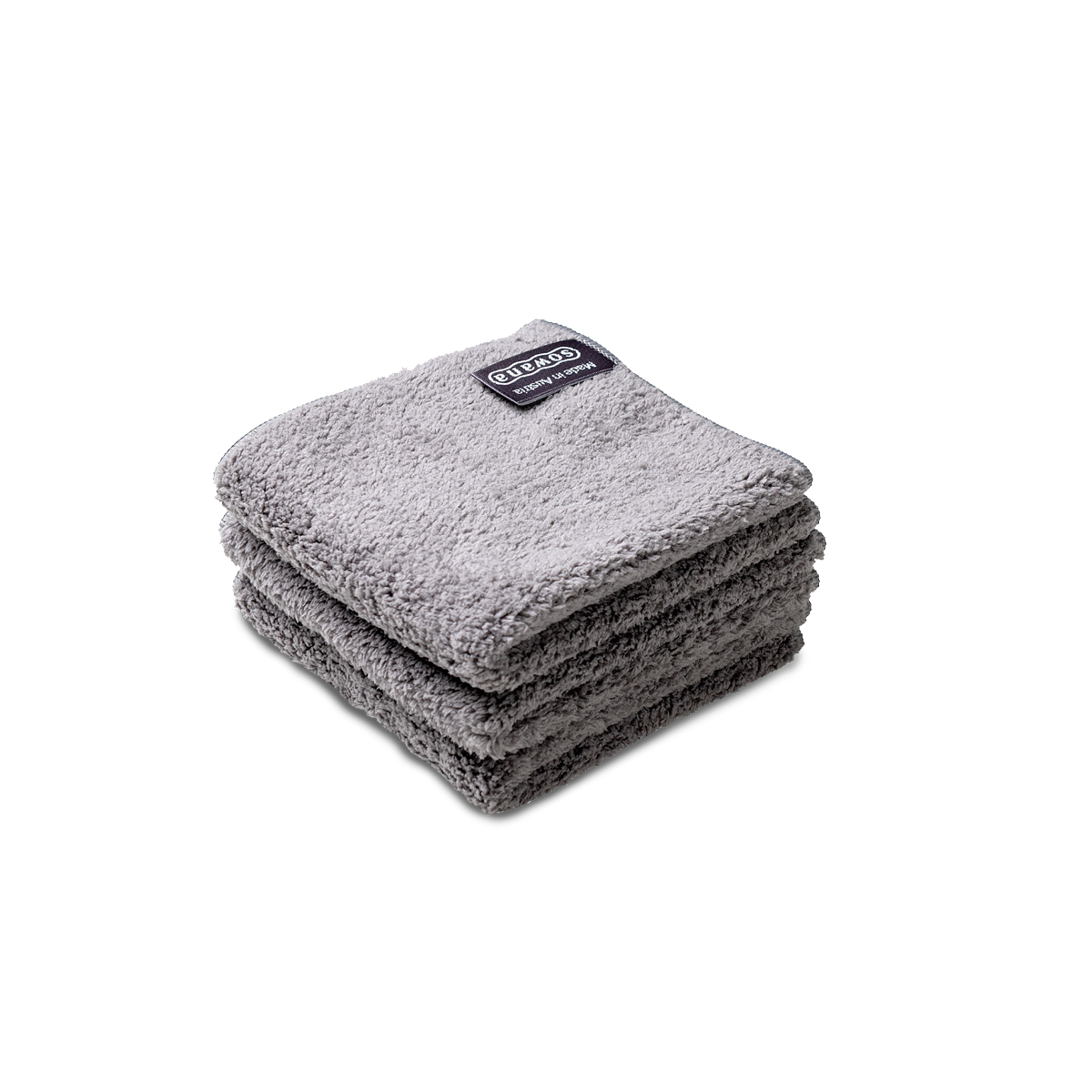 Kosmetik-Tuch grau-grau (3 Stück) 24 x 24 cm